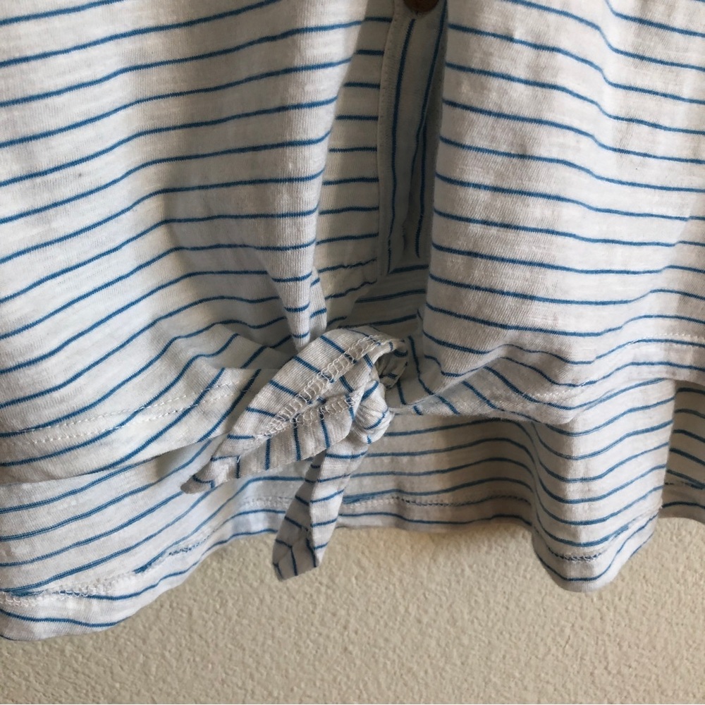 NWT Style & Co. Women’s White/Blue Striped Button Up Top (Size: L) - Picture 8 of 9